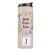 最高の母エバーボホワイルドフラワーズ誕生日モノグラム タンブラー (回転左)