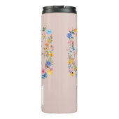 最高の母エバーボホワイルドフラワーズ誕生日モノグラム タンブラー (裏面)