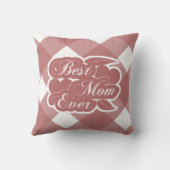 最高の母エバーマルーンパターン装飾用クッション クッション (裏面)