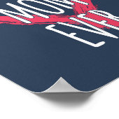 最高の母エバーラブハートタイポグラフィ ポスター (角)