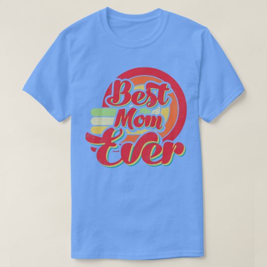 最高の母エバーレトロヴィンテージ動揺してスタイルMoms Tシャツ (デザイン正面)
