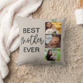 最高の母エバー写真テンプレートモダン クッション (ブランケット)