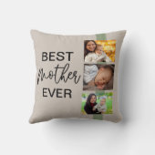 最高の母エバー写真テンプレートモダン クッション (裏面)