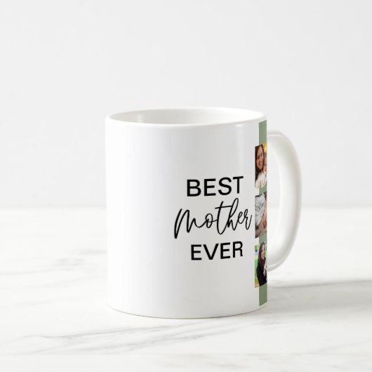 最高の母エバー写真テンプレートモダン コーヒーマグカップ (正面右)
