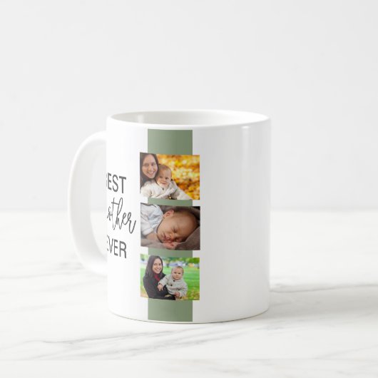 最高の母エバー写真テンプレートモダン コーヒーマグカップ (正面左)