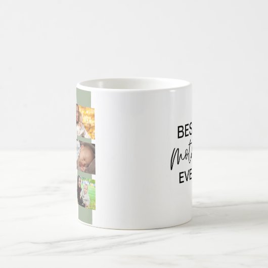 最高の母エバー写真テンプレートモダン コーヒーマグカップ (中央)