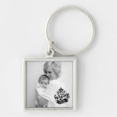 最高の母エバー引用文レタリングフォトオーバーレイKeycha キーホルダー (正面)