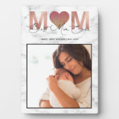 最高の母エバー引用文母の日フォトバラ金ゴールド フォトプラーク (正面)