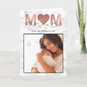 最高の母エバー引用文母の日2写真バラ金ゴールド カード (正面)