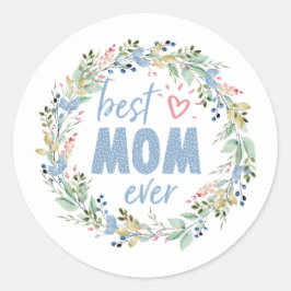 最高の母エバー植物性リース母の日 ラウンドシール