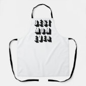最高の母エバー白黒タイポグラフィはっきりしたシンプル エプロン (正面)