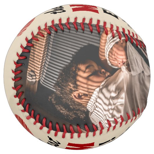 最高の母エバー赤いハート母の日2写真 ソフトボール (正面左)