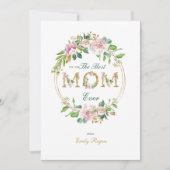 最高の母エバー金ゴールドフローラレタリング母 セーブザデート (正面)