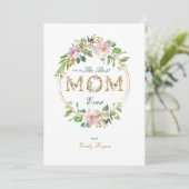 最高の母エバー金ゴールドフローラレタリング母 セーブザデート (スタンド正面)