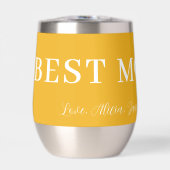 最高の母エモダンバータイポグラフィハート黄 (正面)