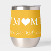 最高の母エモダンバータイポグラフィハート黄 (左面)