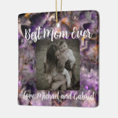 最高の母エレガントは大理石 セラミックオーナメント (左)