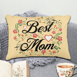 最高の母エレガントフローラデザイン アクセントクッション