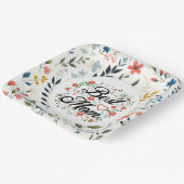 最高の母エレガントフローラデザイン ペーパープレート (傾斜あり)