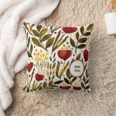 最高の母オレンジ植物文母の日 クッション (ブランケット)