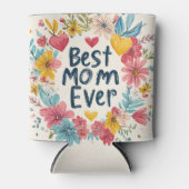 最高の母カラフル日 缶クーラー (正面)