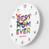 最高の母カラフル ラージ壁時計 (傾斜)