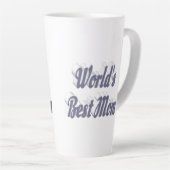 最高の母グレイ文字 カフェラテマグ (右アングル)