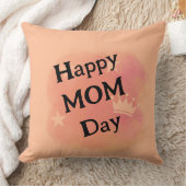 最高の母ハッピーママシンプルデーモダンピーチ クッション (ブランケット)