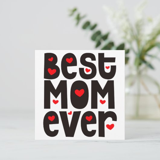 最高の母ハートのみことわざ黒赤白 カード (スタンド正面)