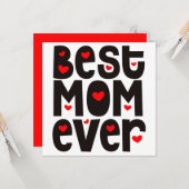 最高の母ハートのみことわざ黒赤白 カード (正面/裏面インサイチュ)