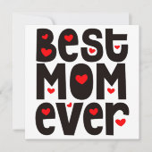 最高の母ハートのみことわざ黒赤白 カード (正面)