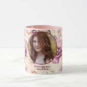 最高の母ハート花フォトクラウンマザー マグカップ (中央)