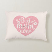 最高の母ハート アクセントクッション (裏面)