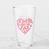 最高の母ハート タンブラーグラス (正面)