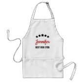 最高の母パパエカスタムバー文字パーソナライズされた スタンダードエプロン (正面)
