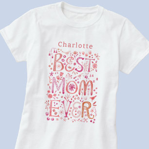 最高の母パーソナライズされた水色 Tシャツ