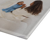 最高の母パーソナライズされた4写真コラージュ カッティングボード (角)