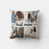 最高の母パーソナライズされた4写真コラージュ クッション (正面)