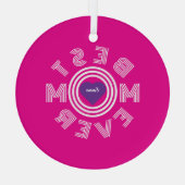 最高の母パーソナライズされた ガラスオーナメント (裏面)