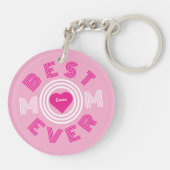 最高の母パーソナライズされた キーホルダー (裏面)