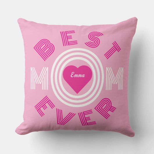 最高の母パーソナライズされた クッション (正面)