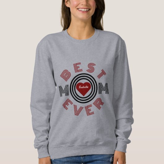 最高の母パーソナライズされた スウェットシャツ (正面)