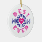 最高の母パーソナライズされた セラミックオーナメント (右)