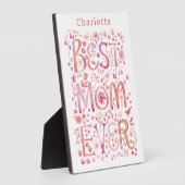 最高の母パーソナライズされた フォトプラーク (側面)