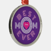 最高の母パーソナライズされた メタルオーナメント (右)