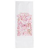 最高の母パーソナライズされた ワインギフトバッグ (裏面)