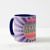 最高の母パープルフローラカスタマイズマグ マグカップ (正面左)