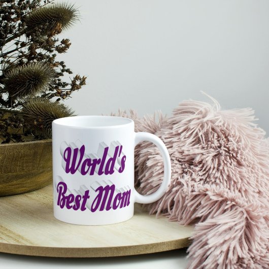最高の母パープル半文字 コーヒーマグカップ