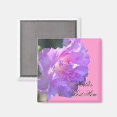 最高の母ピンクつつじ花写真磁石 マグネット (正面/裏面)