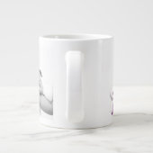 最高の母フォトパープル文字 ジャンボコーヒーマグカップ (裏面)